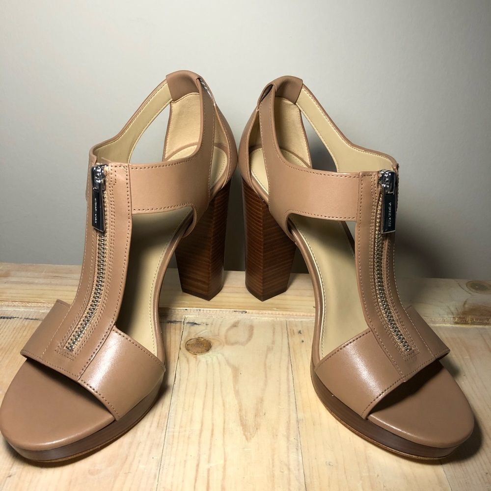 Michael Kors Berkley Sandal Cashew Heel